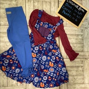 Eleanor Rose 3piece dress/pant set. 6/7